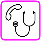 picto fuchsia stethoscope et tel 2
