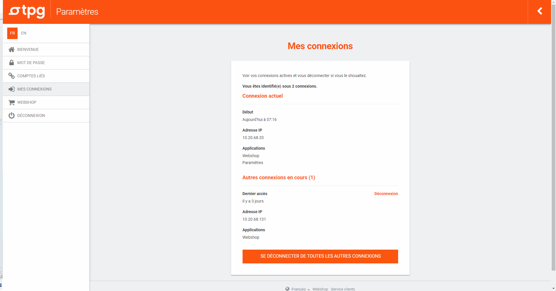 menu parametre 3 webshop