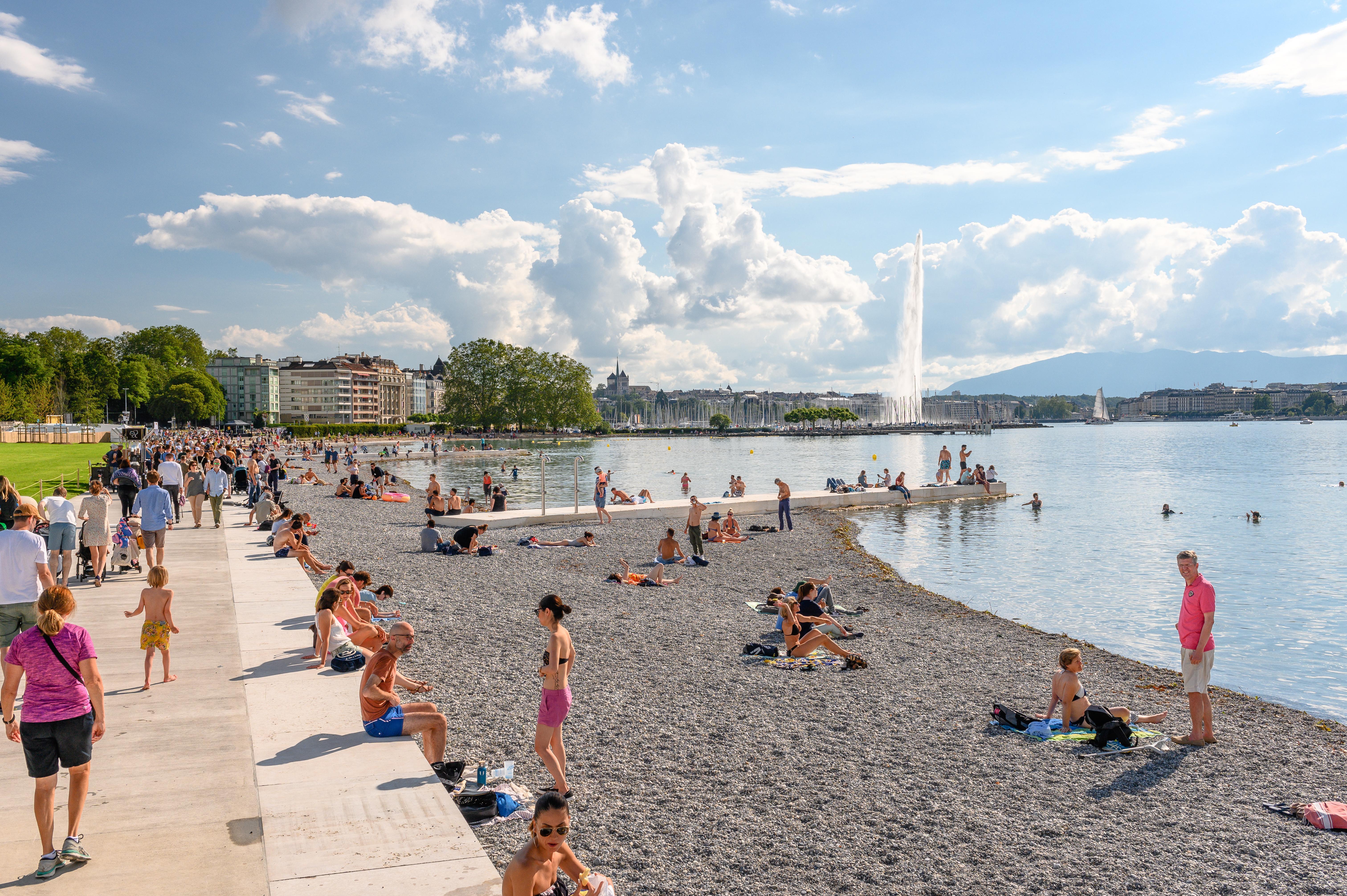 Genève en été plage des eaux vives geneve en été plage des eaux vives