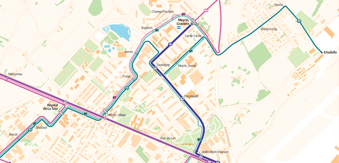 Le parcours de la ligne 71 Le parcours de la ligne 71