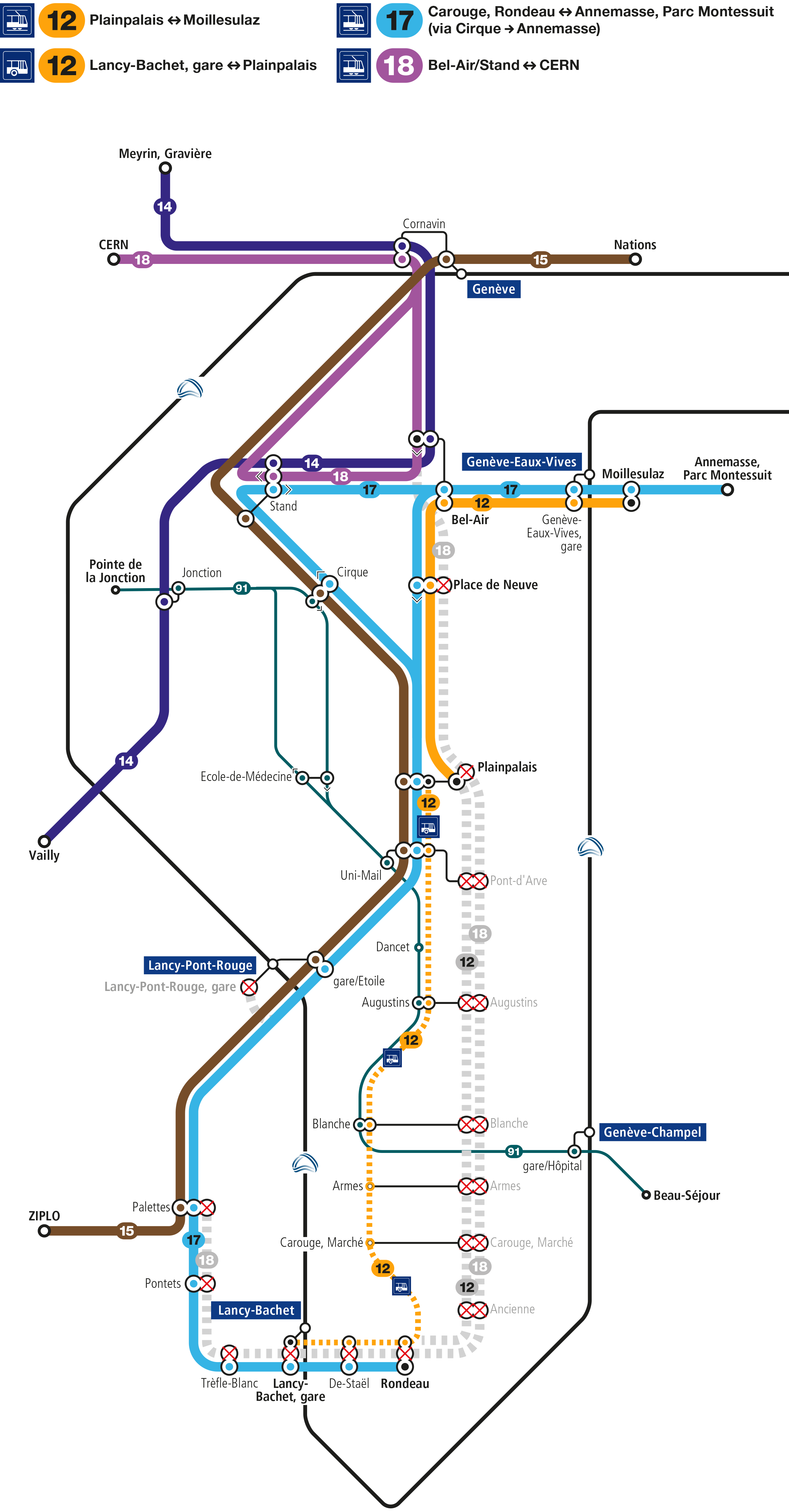 Plan déviations travaux été 2025