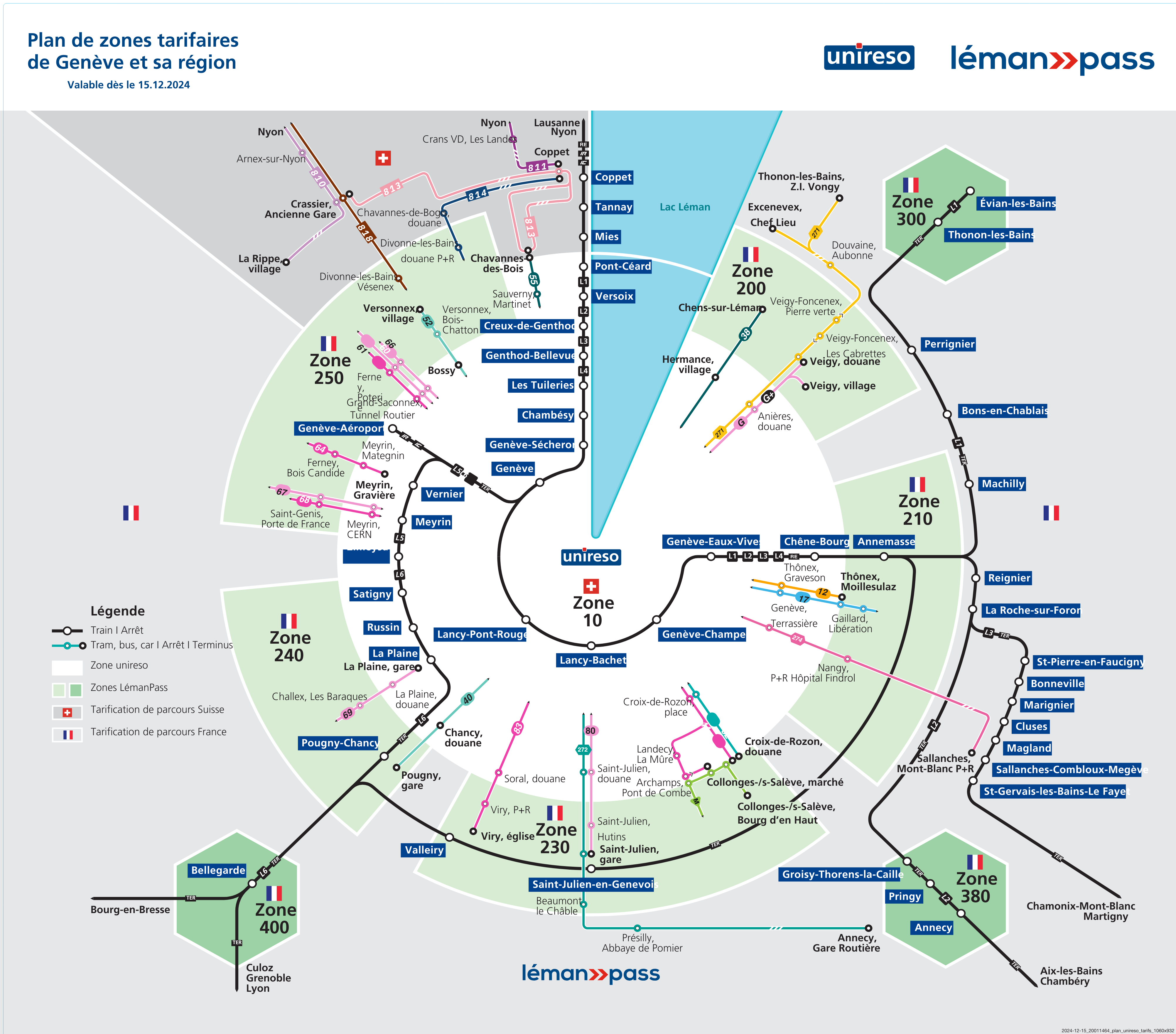 plan de zone tarifaire 2025 tpg